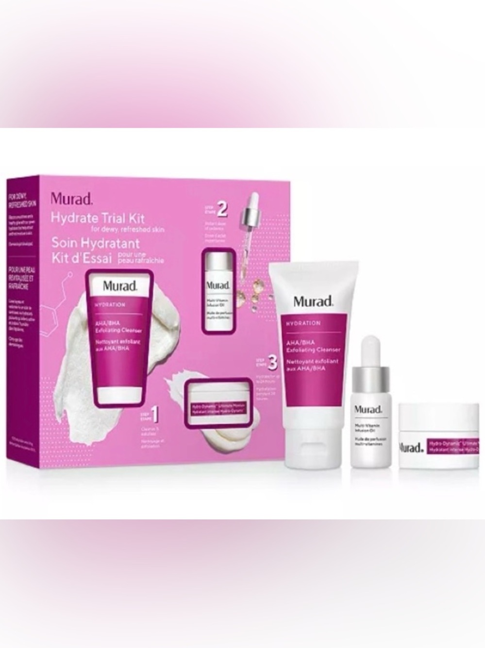 Murad Hydrate Trial Kit -Cleanser, Infusion Oil and Mositurizer